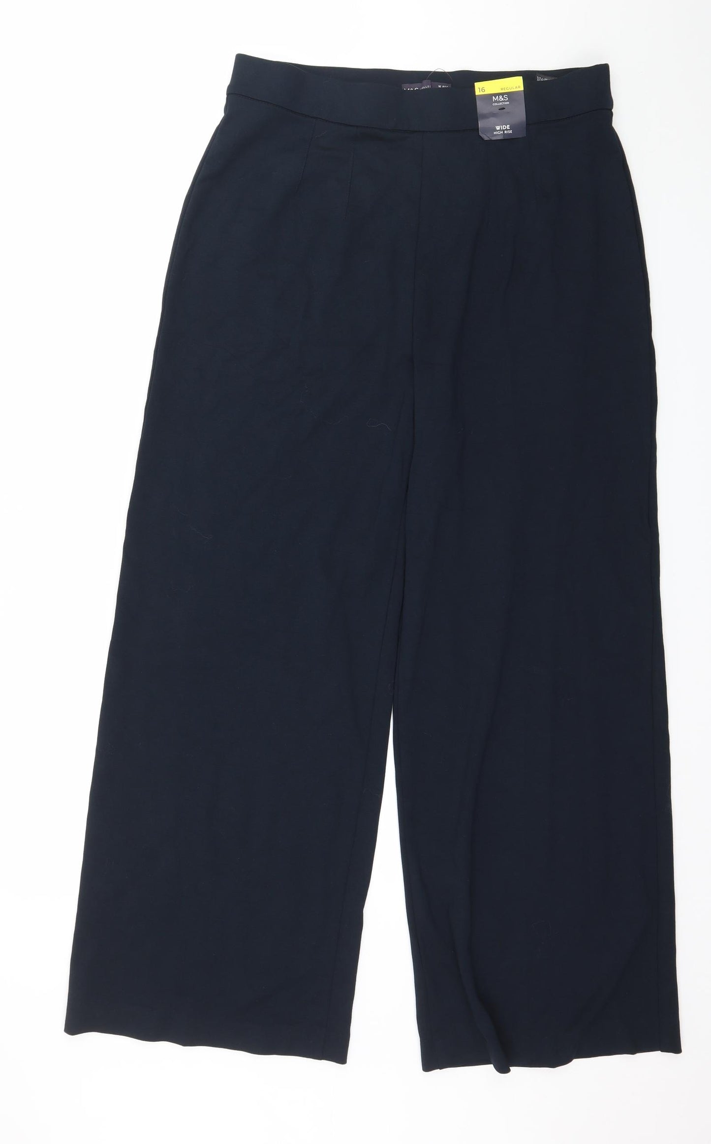 Marks and Spencer Womens Blue  Jersey Jogger Trousers Size 16 L29 in