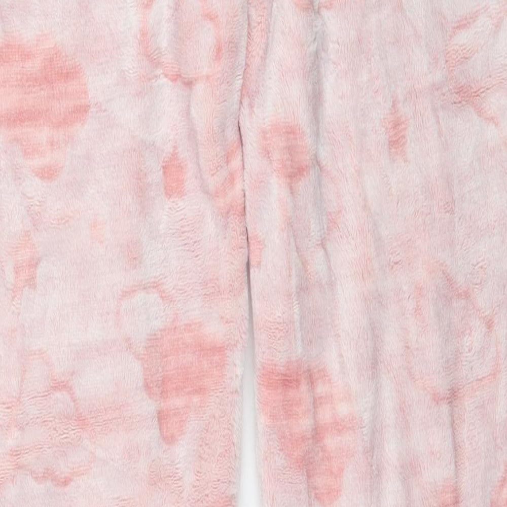 George Womens Pink Geometric Microfibre Top Pyjama Pants Size 8