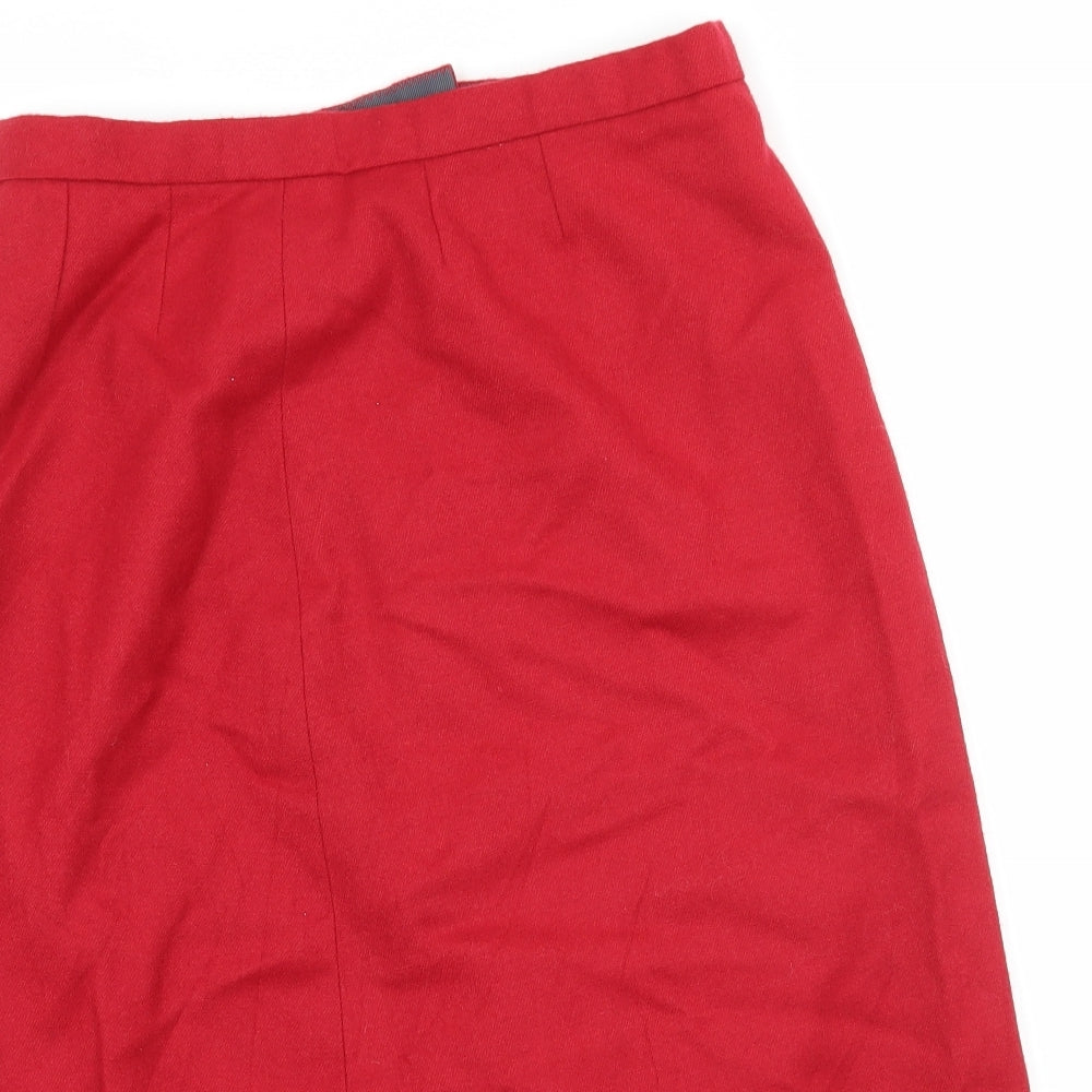 Preworn Womens Red   A-Line Skirt Size 28 in