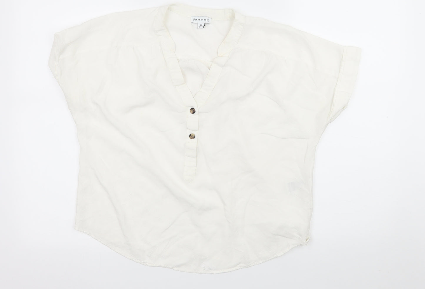 Warehouse Womens White   Basic Blouse Size 12
