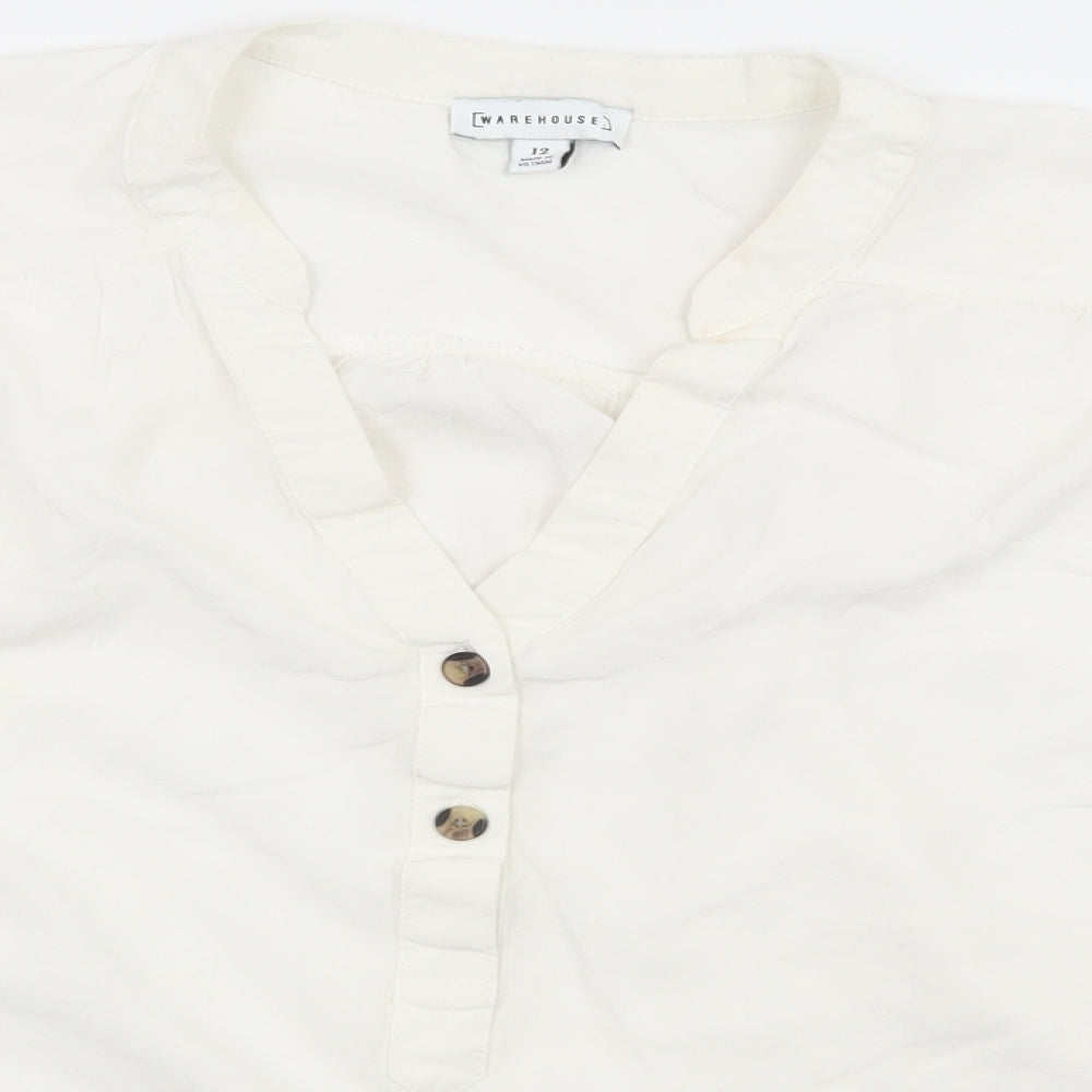 Warehouse Womens White   Basic Blouse Size 12