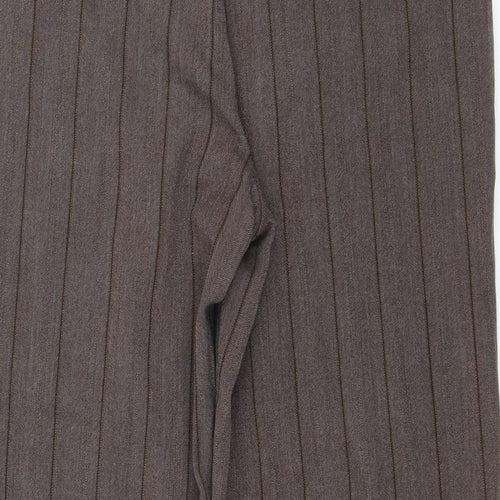 August Silk Womens Brown Striped  Trousers  Size 10 L26 in