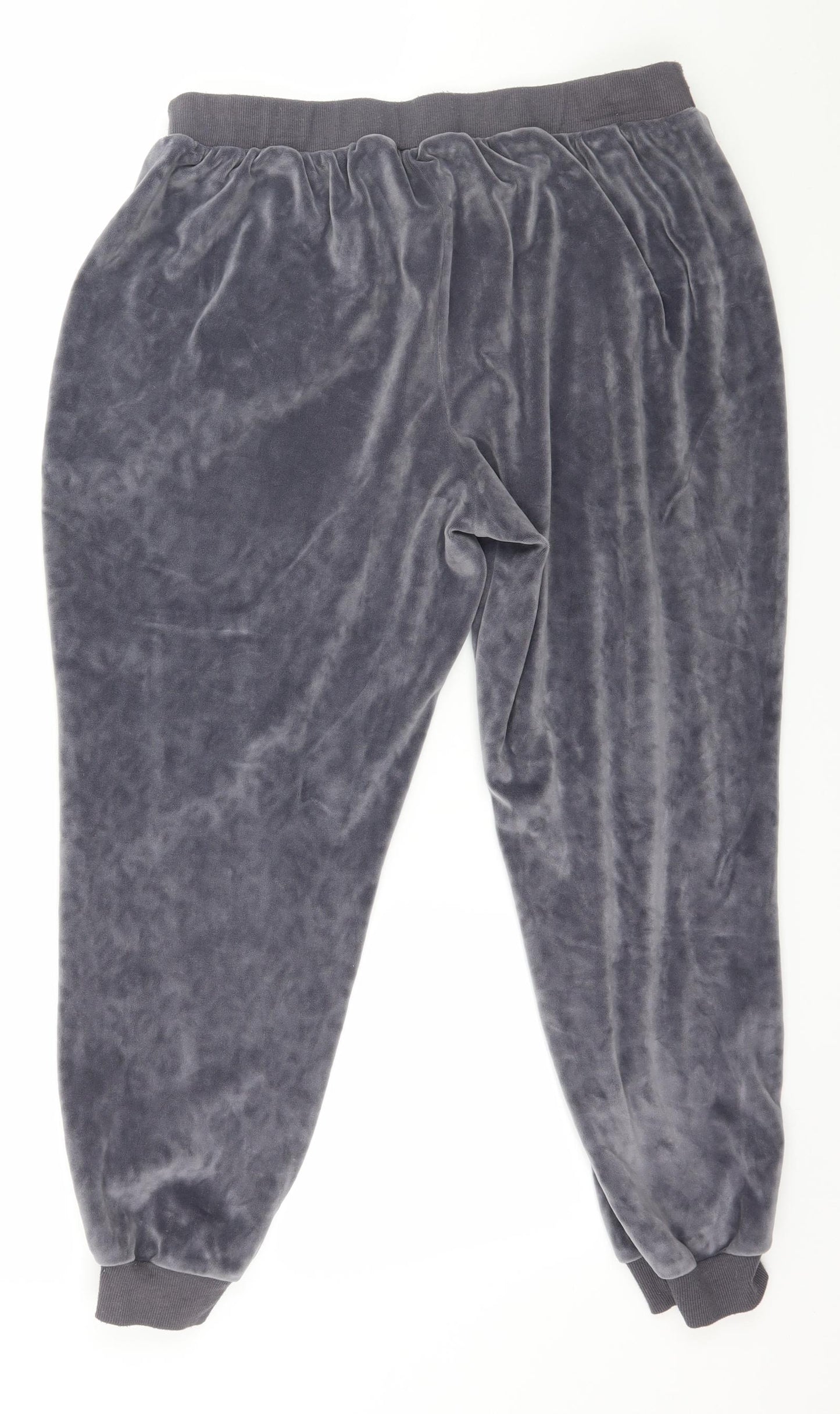 Matalan Womens Grey  Velour Top Pyjama Pants Size L