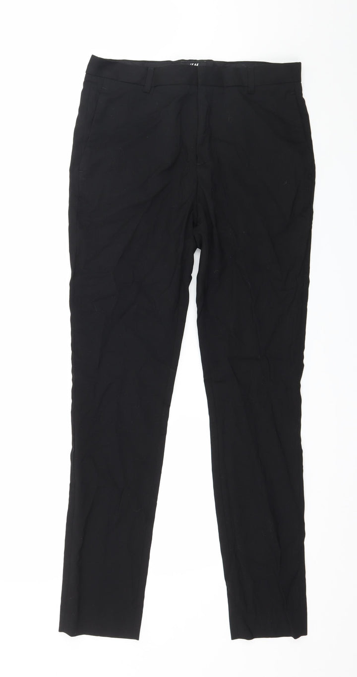 H&M Womens Black   Trousers  Size 30 in L28 in