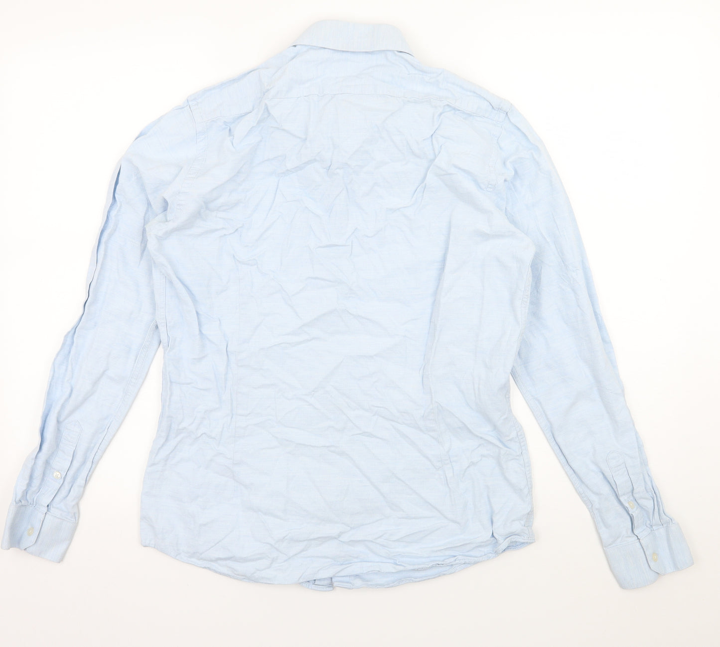 John Lewsi Mens Blue    Dress Shirt Size 15.5