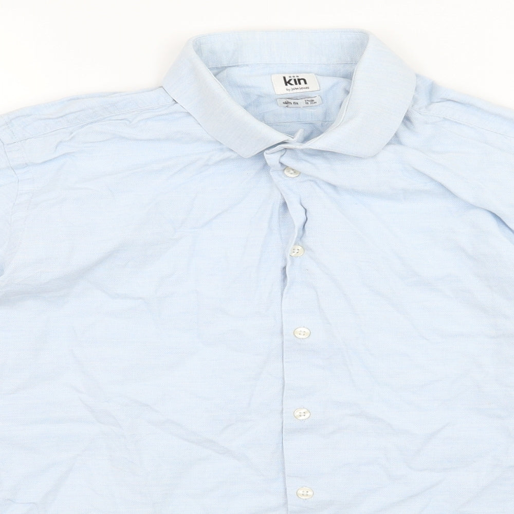 John Lewsi Mens Blue    Dress Shirt Size 15.5