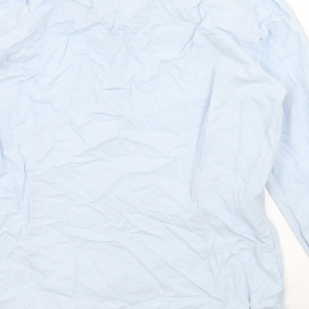 John Lewsi Mens Blue    Dress Shirt Size 15.5