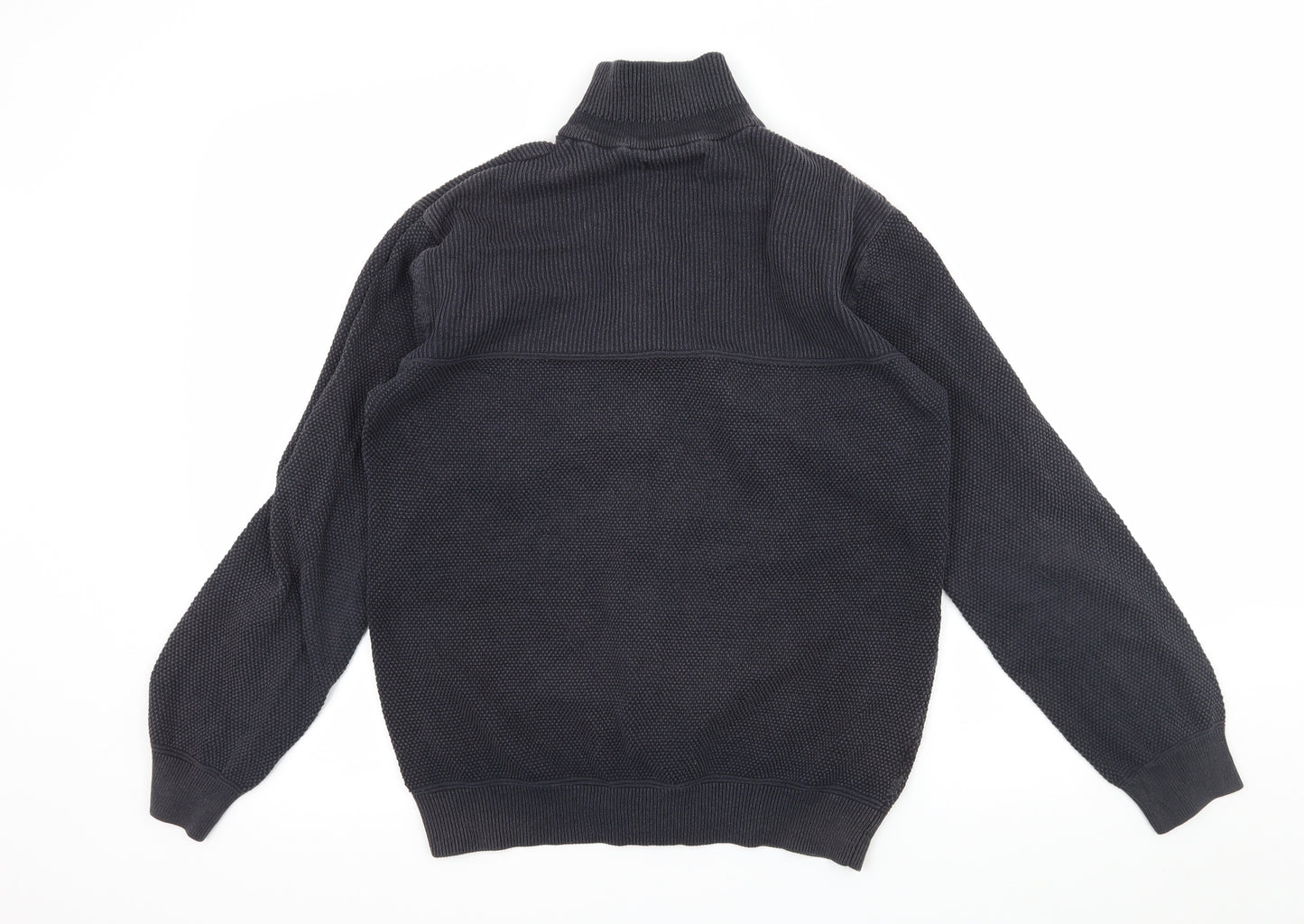 Jeff Banks Mens Blue  Knit Full Zip Sweatshirt Size M