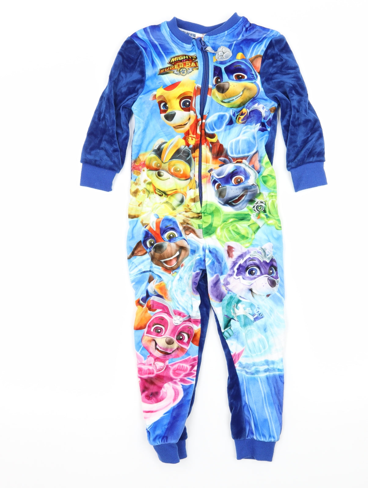 Nickelodeon Boys Multicoloured Geometric Velour  One Piece Size 3-4 Years  - Paw Patrol