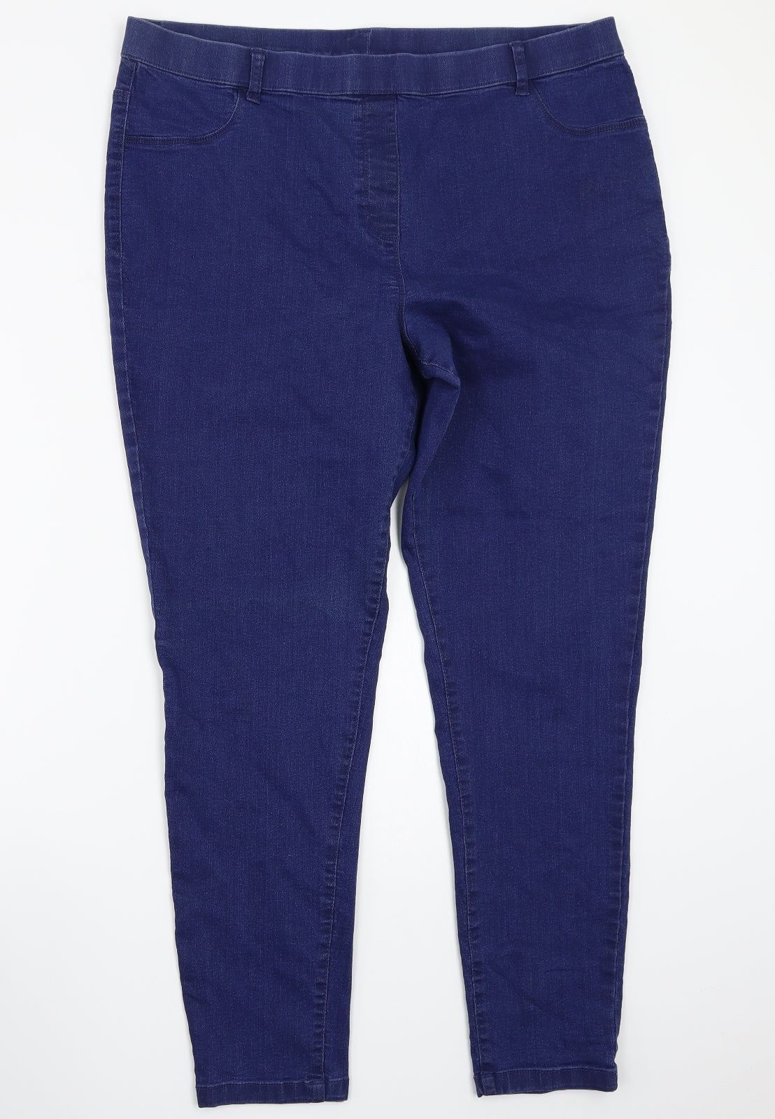 M&Co Womens Blue   Straight Jeans Size 18 L27 in