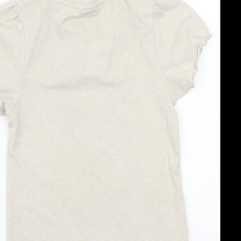 Disney Girls Beige   Basic T-Shirt Size 9-10 Years