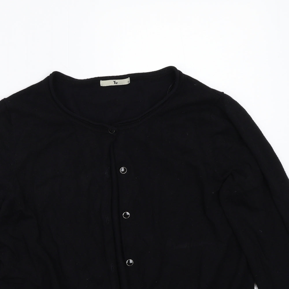 TU Womens Black   Cardigan Jumper Size 14