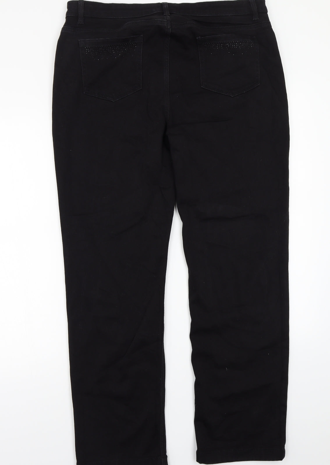 Marks and Spencer Womens Black   Straight Jeans Size 18 L29 in