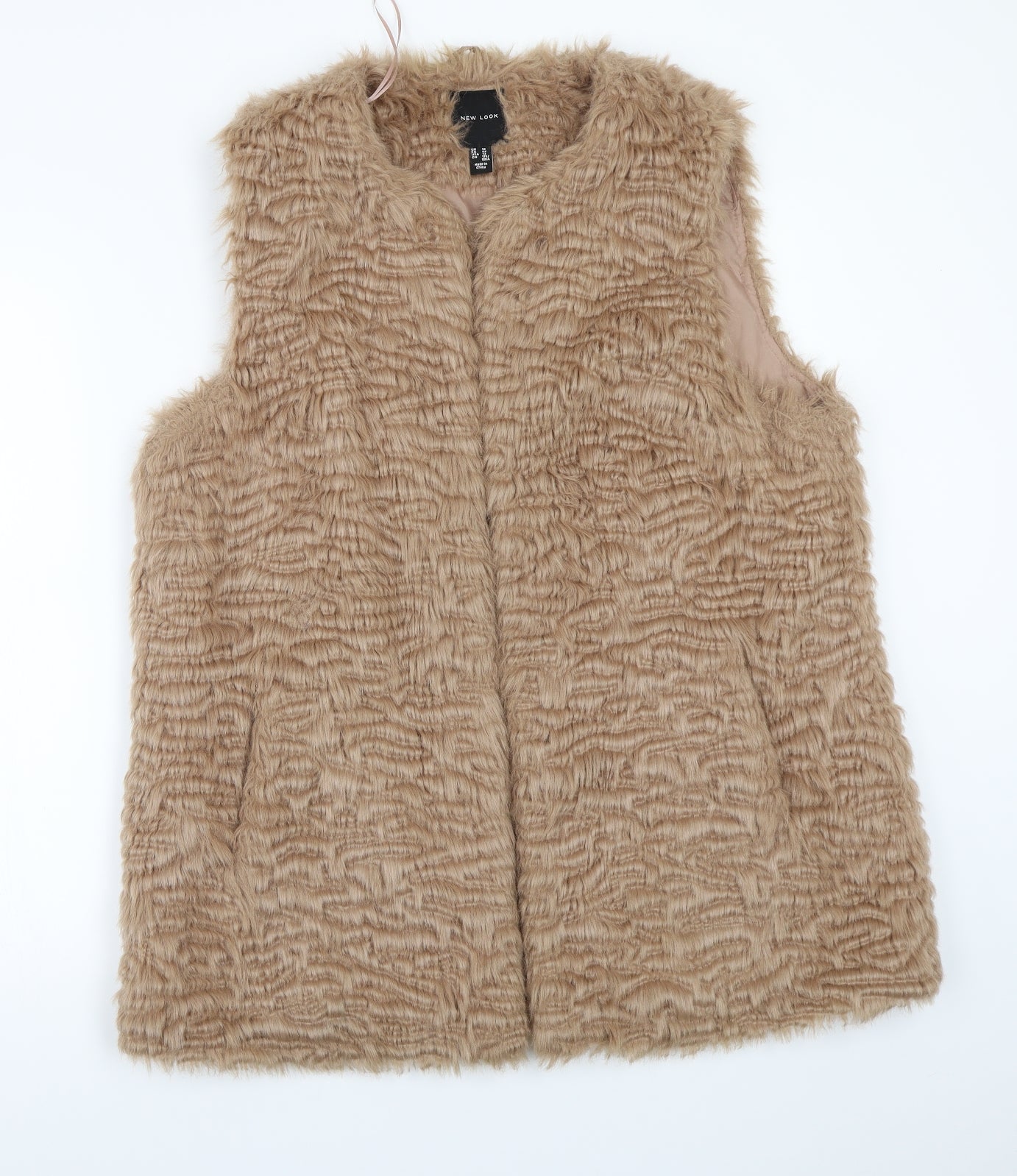 Newlook Womens Brown   Gilet Coat Size 16