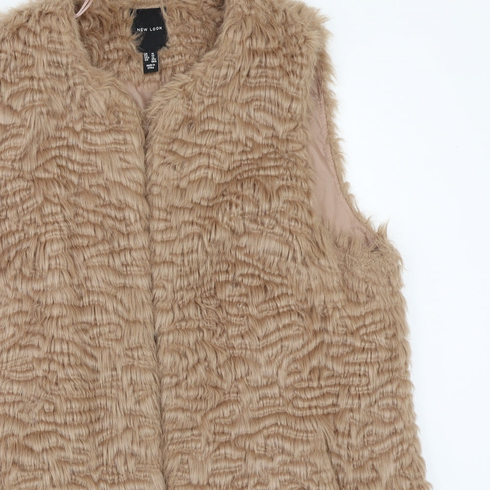Newlook Womens Brown   Gilet Coat Size 16