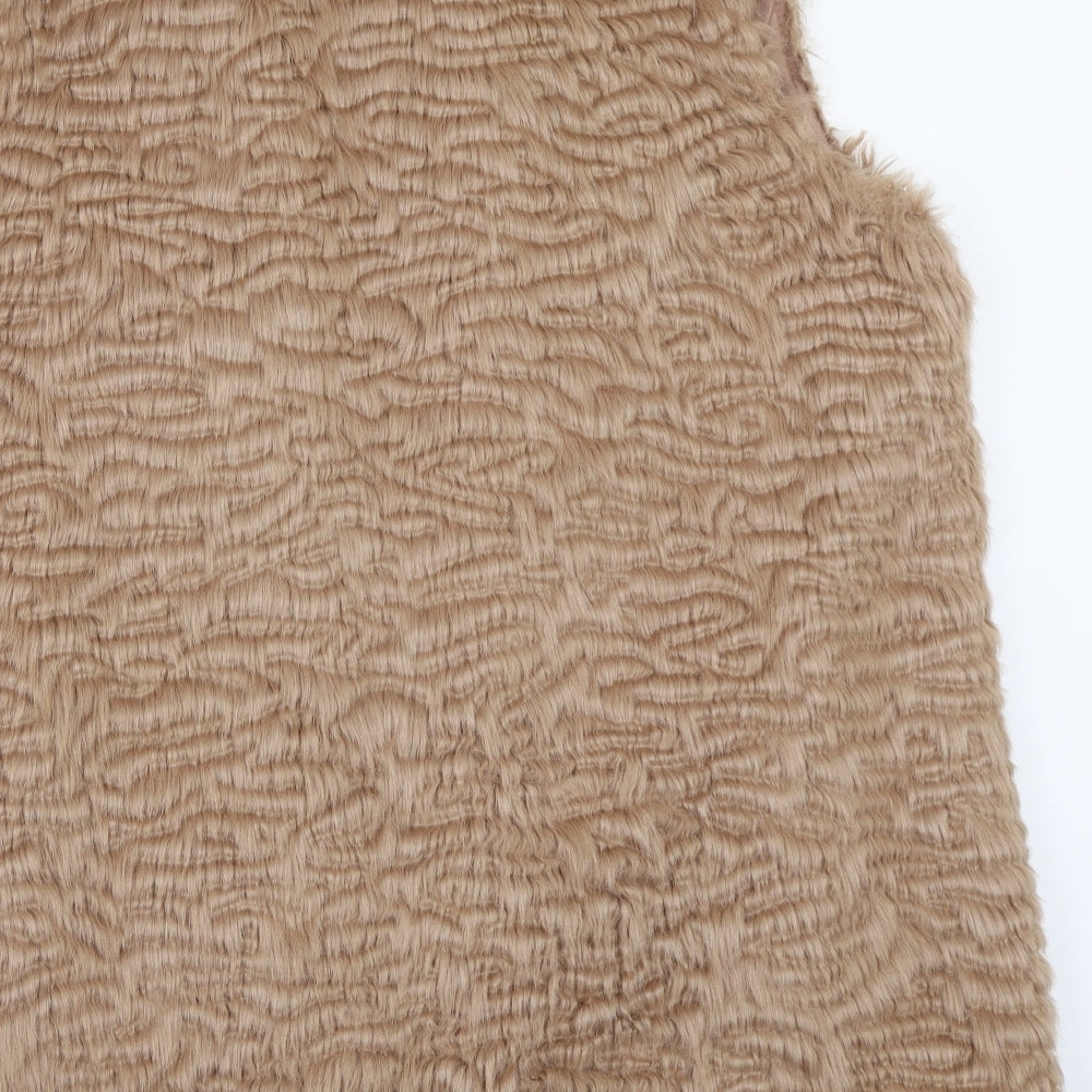 Newlook Womens Brown   Gilet Coat Size 16
