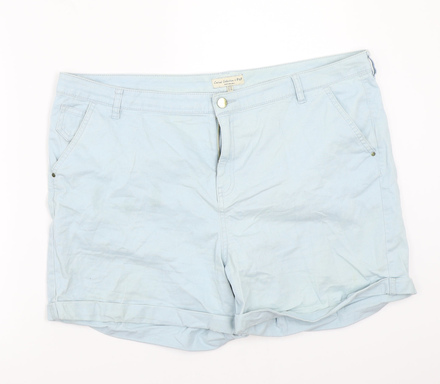 F&F Womens Blue   Cut-Off Shorts Size 20