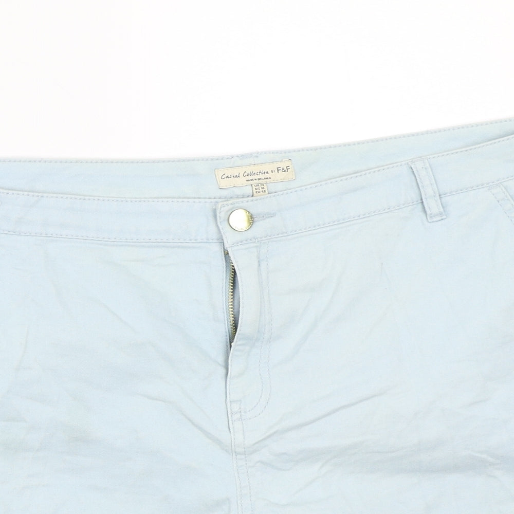 F&F Womens Blue   Cut-Off Shorts Size 20