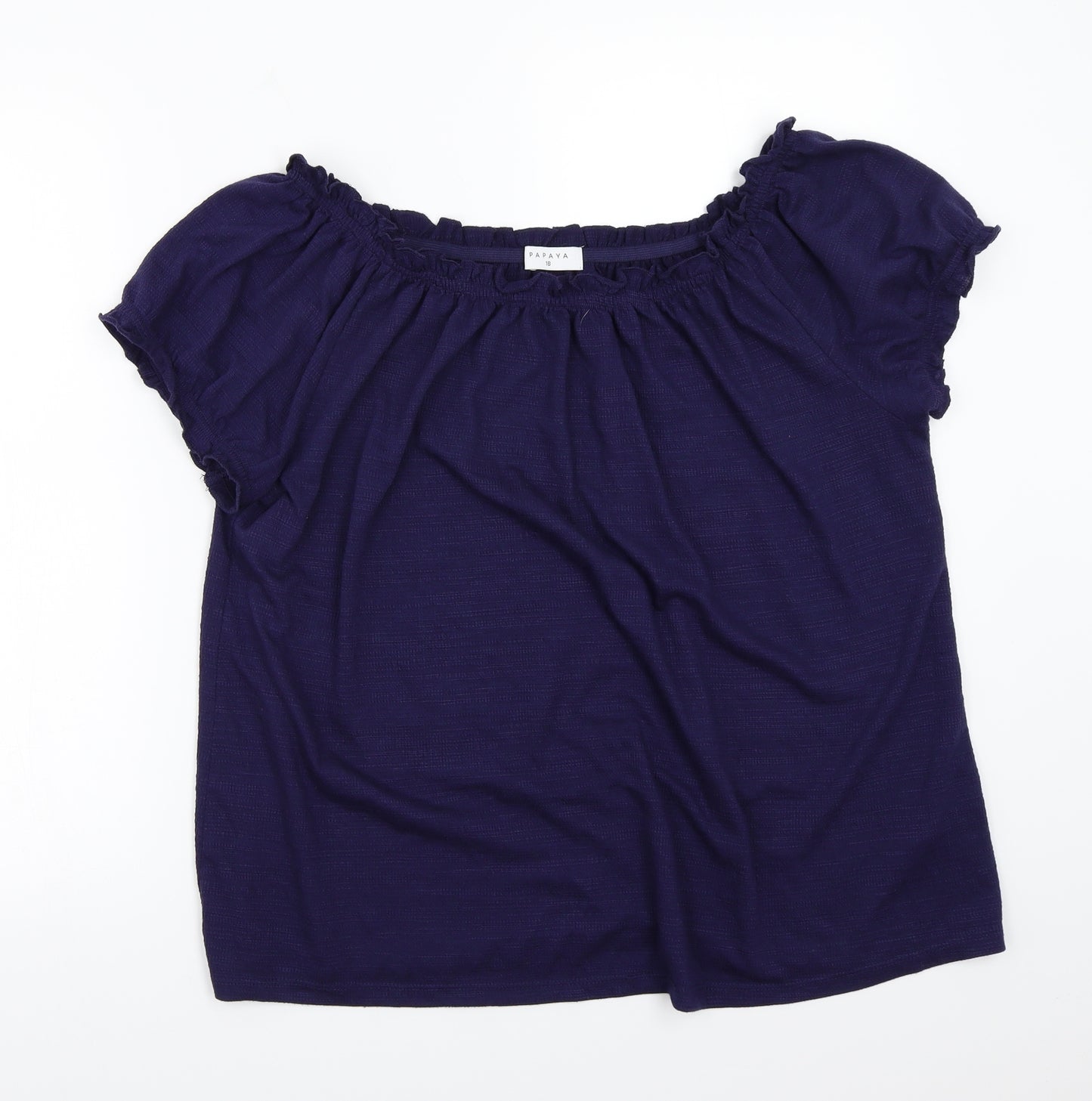 Papaya Womens Blue   Basic T-Shirt Size 18