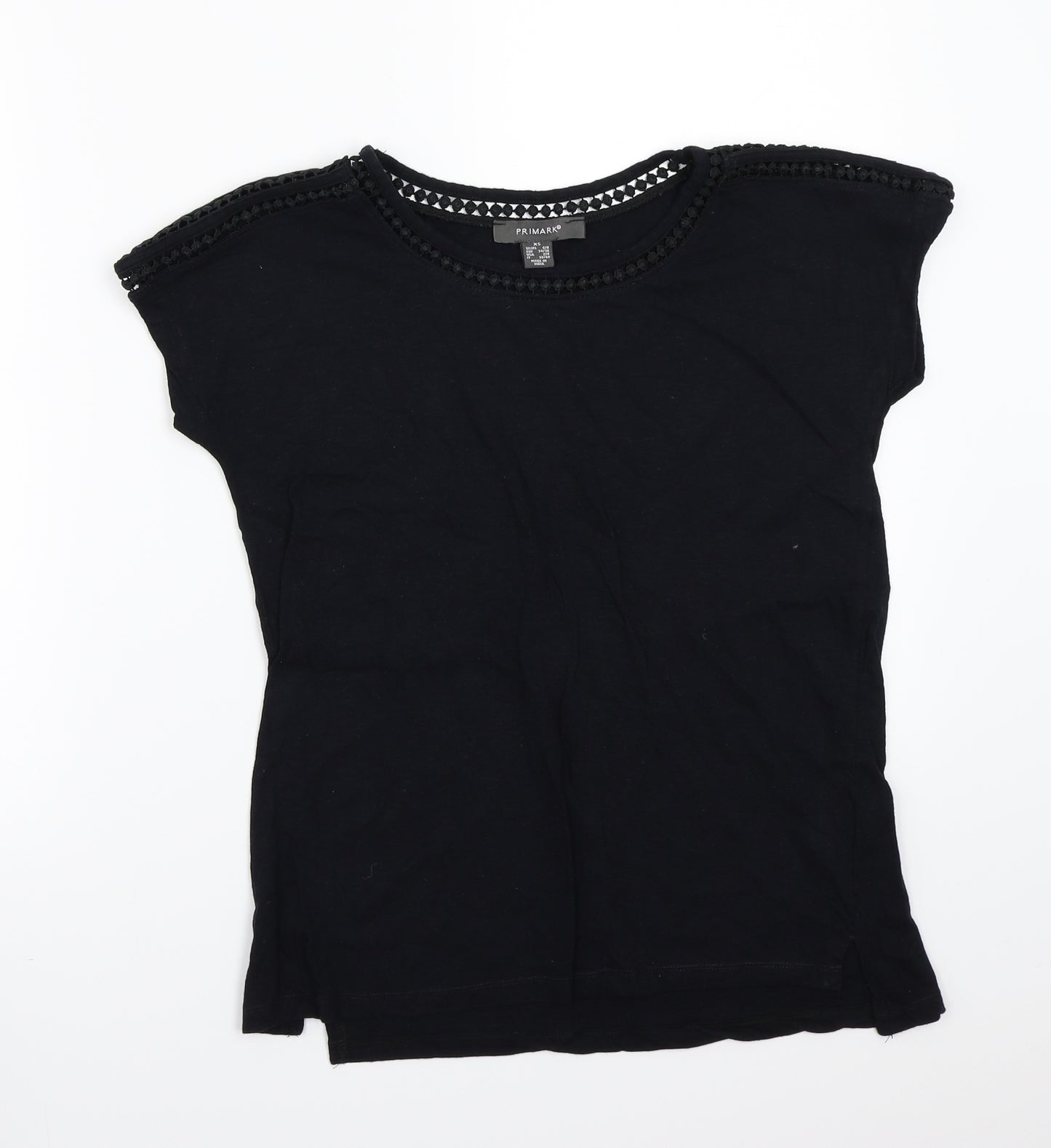 Primark Womens Black   Basic T-Shirt Size XS