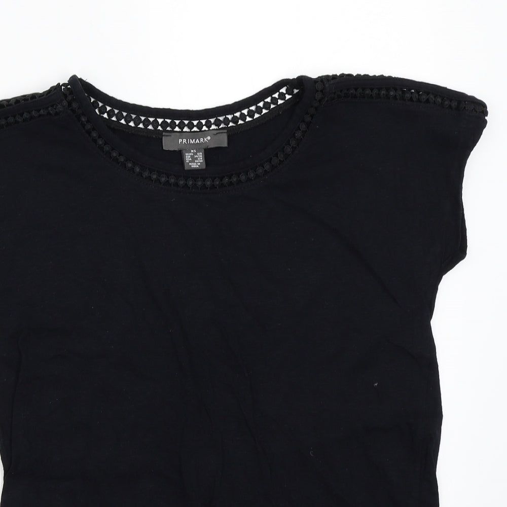 Primark Womens Black   Basic T-Shirt Size XS