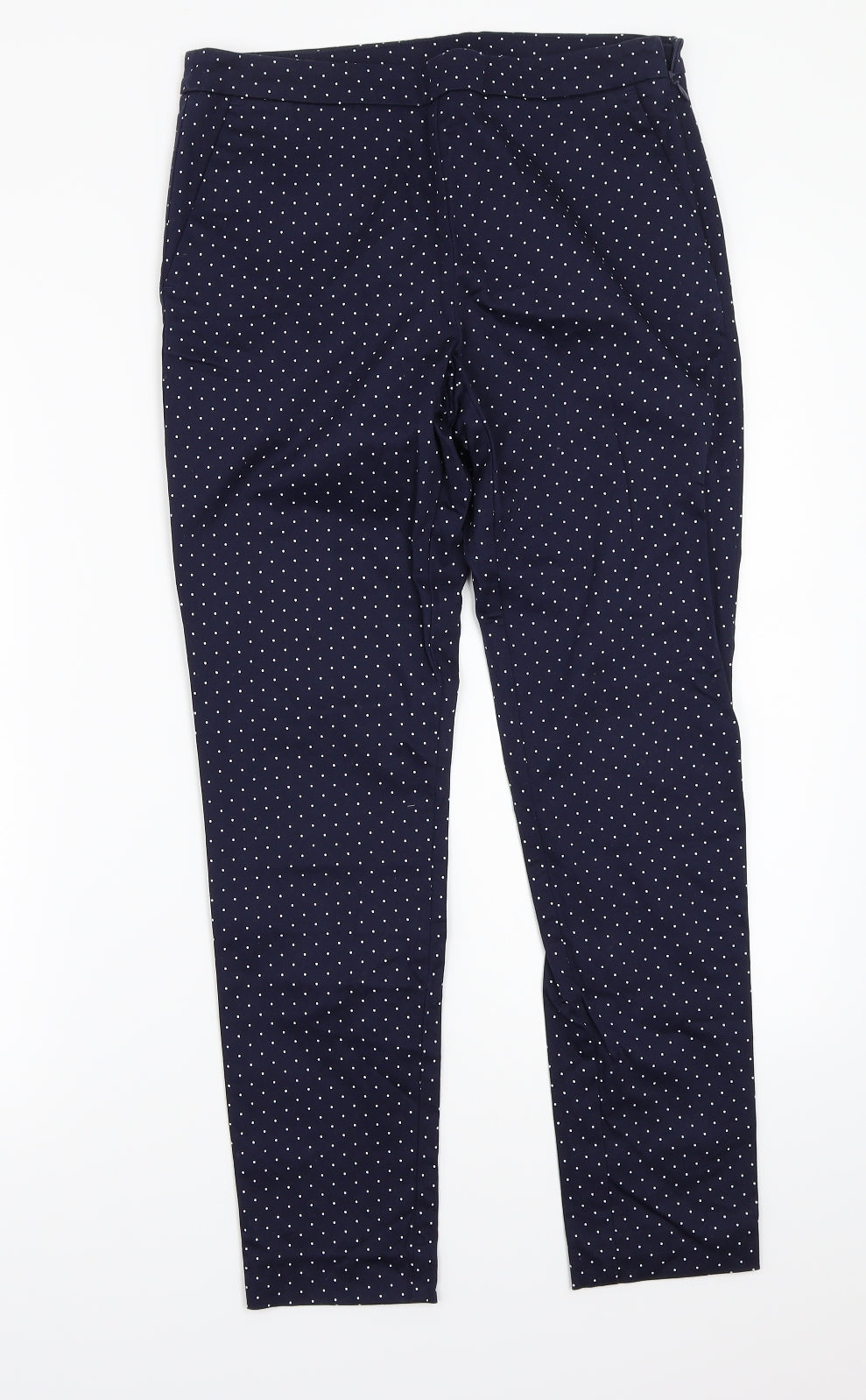 TU Womens Blue Polka Dot  Trousers  Size 10 L26 in