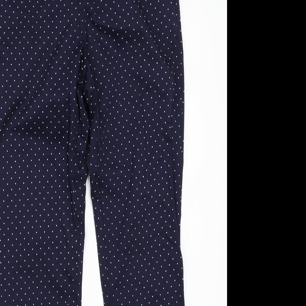 TU Womens Blue Polka Dot  Trousers  Size 10 L26 in