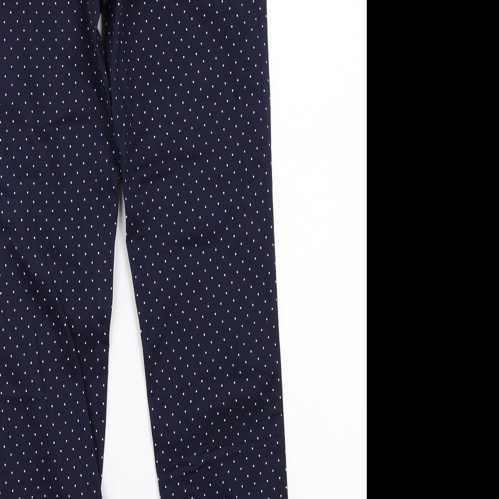 TU Womens Blue Polka Dot  Trousers  Size 10 L26 in