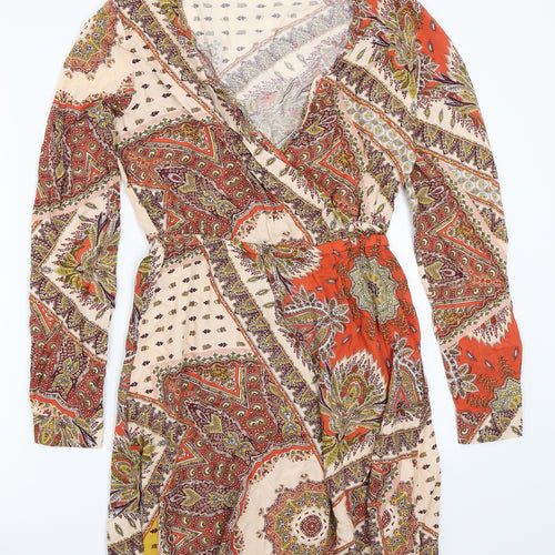 Only Womens Orange Paisley  A-Line  Size 36