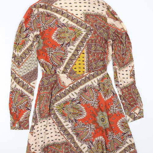 Only Womens Orange Paisley  A-Line  Size 36