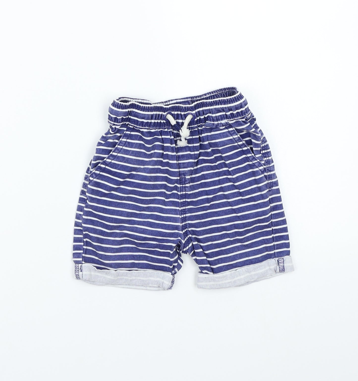 George Boys Blue Striped  Capri Trousers Size 24 Months