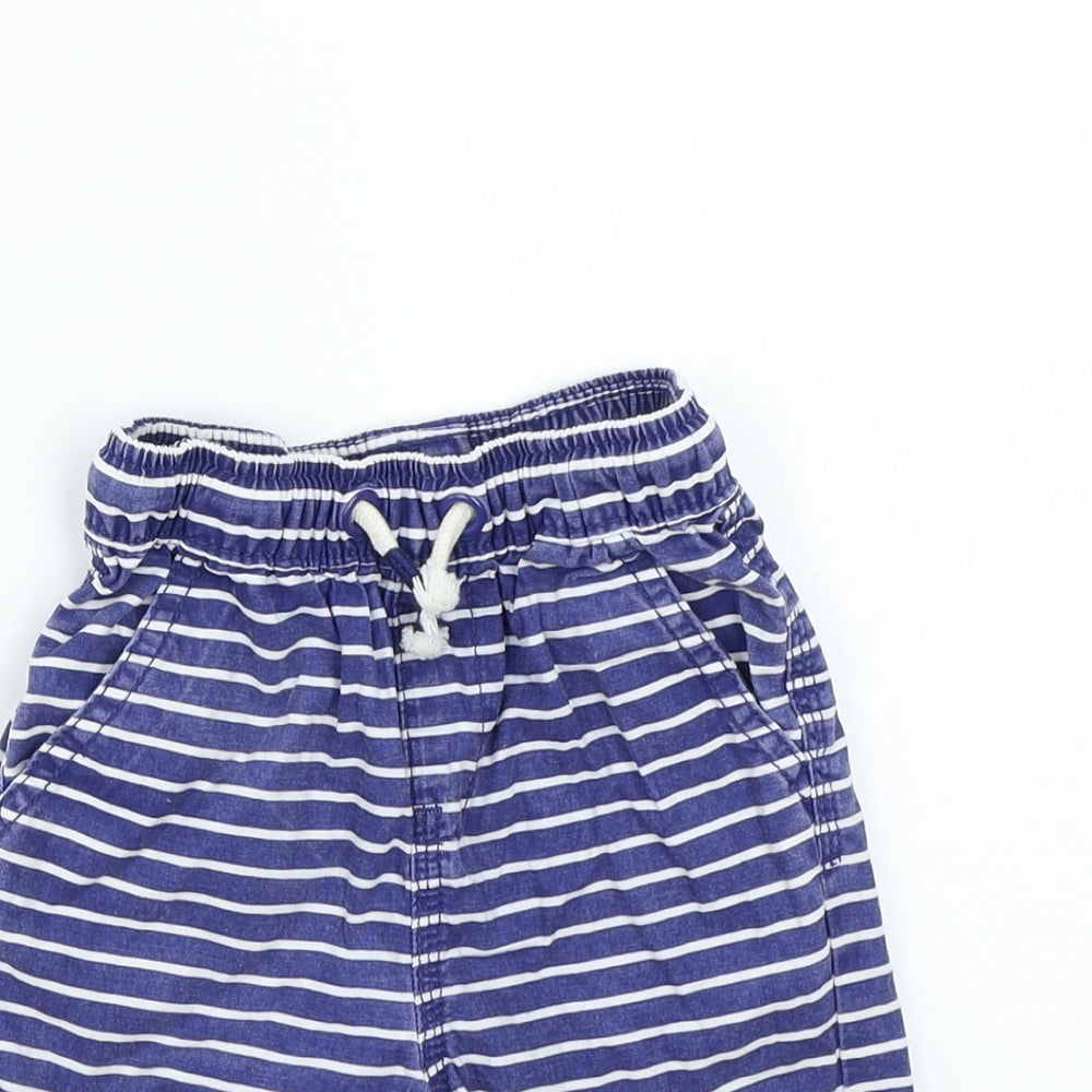 George Boys Blue Striped  Capri Trousers Size 24 Months