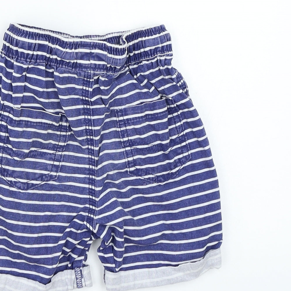 George Boys Blue Striped  Capri Trousers Size 24 Months