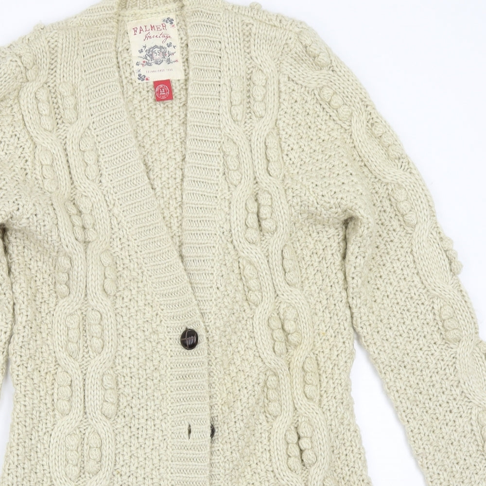 Falmer Heritage Womens Beige   Cardigan Jumper Size 12