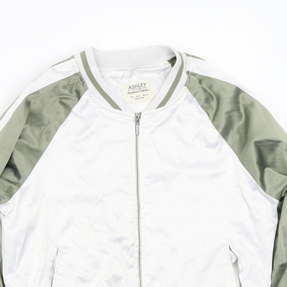 Ashley Womens White   Jacket Coat Size L