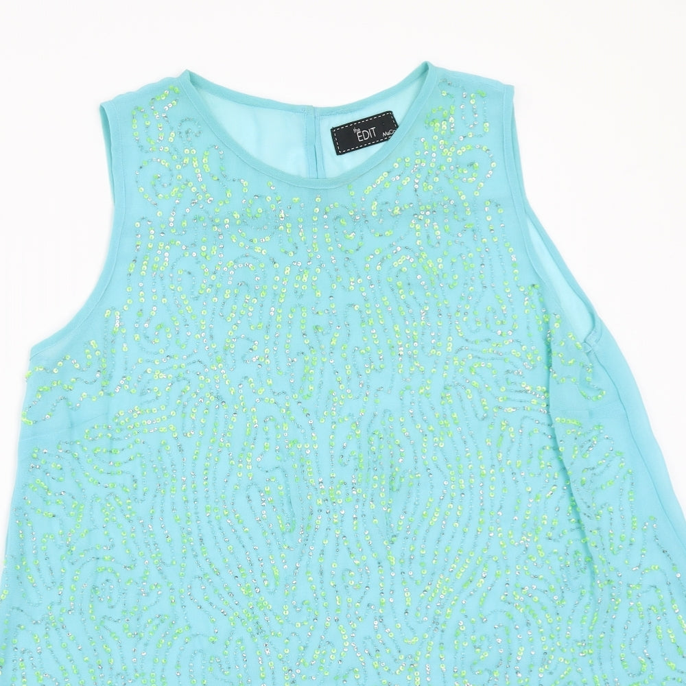 M&Co Womens Blue   Basic Blouse Size 16