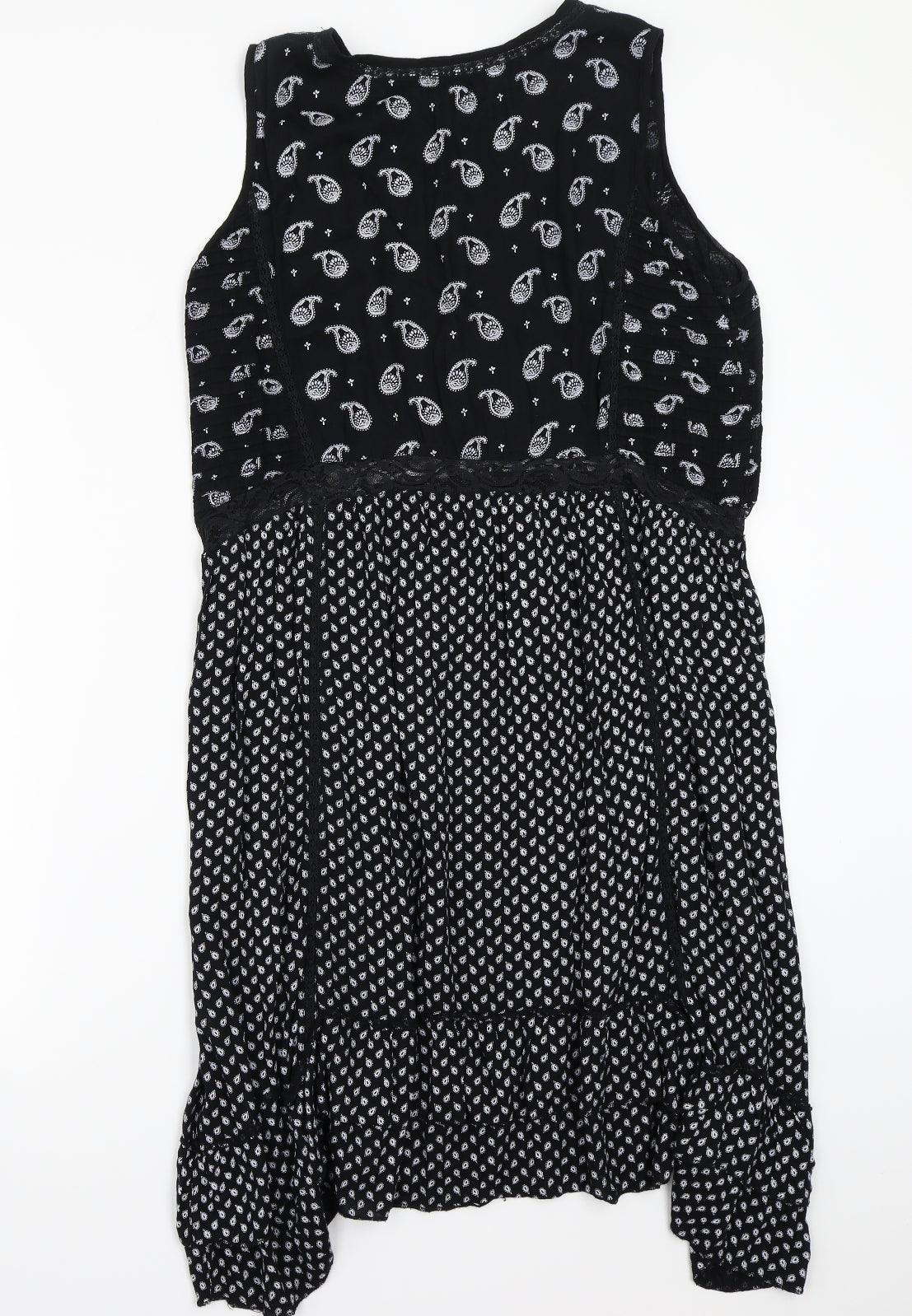 River Island Womens Black Paisley  A-Line  Size 16