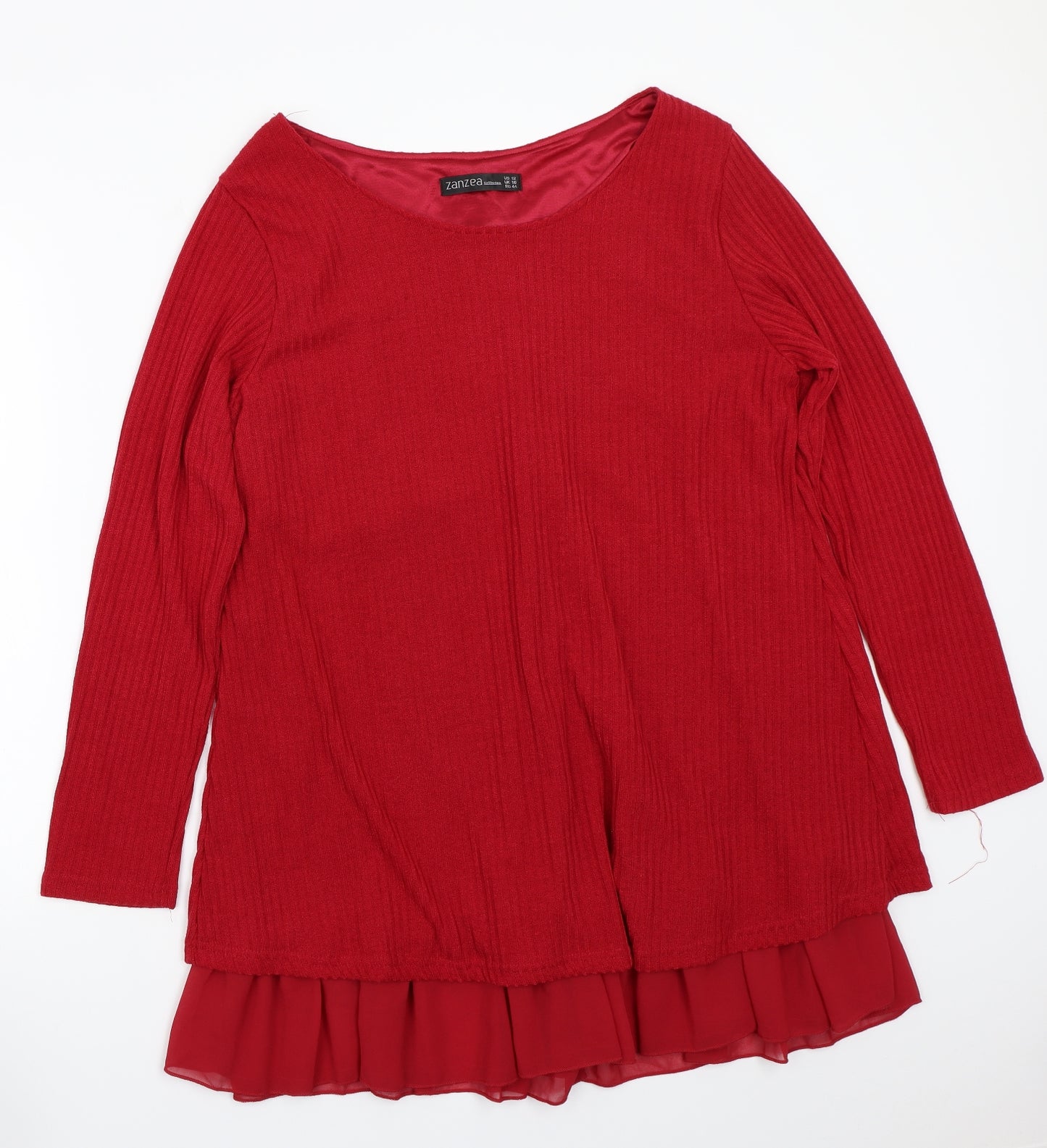 Zanzea Womens Red   Pullover Jumper Size 12