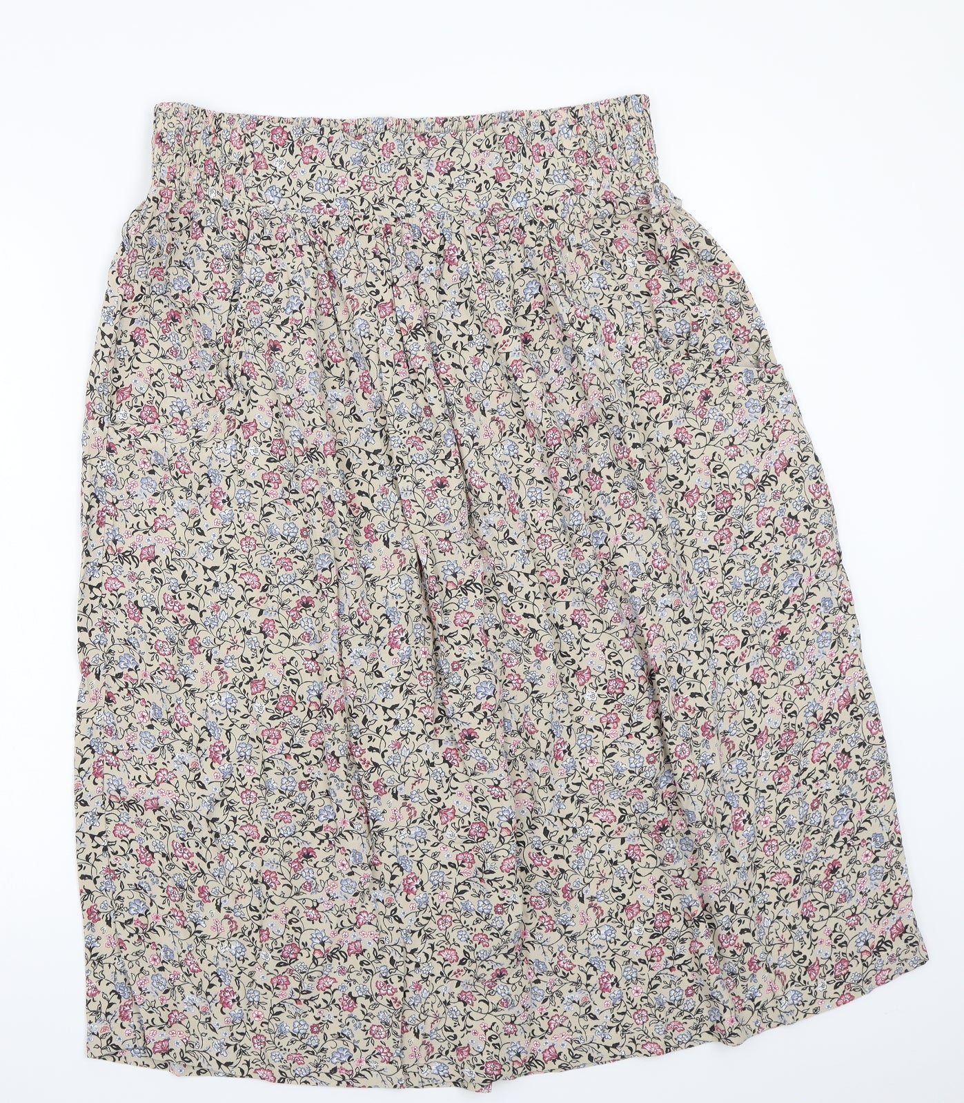 NEXT Womens Beige Floral  A-Line Skirt Size 14