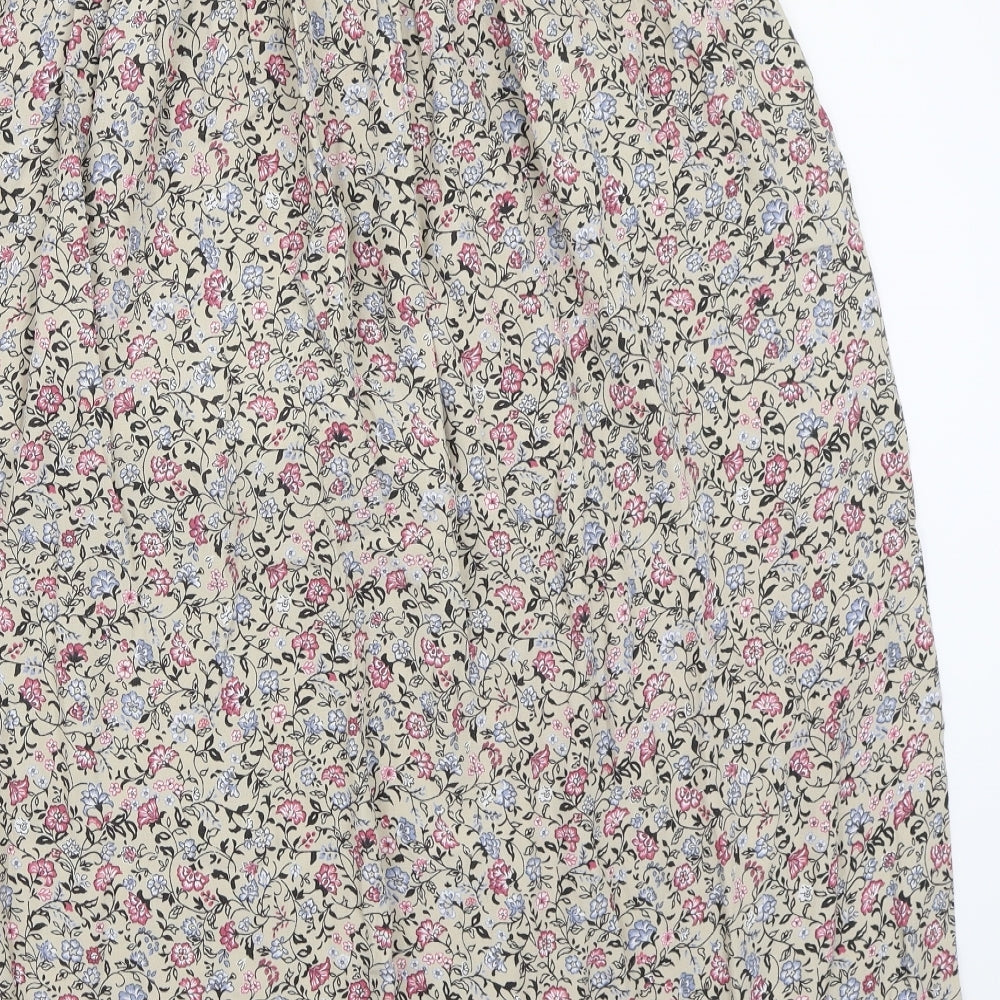 NEXT Womens Beige Floral  A-Line Skirt Size 14