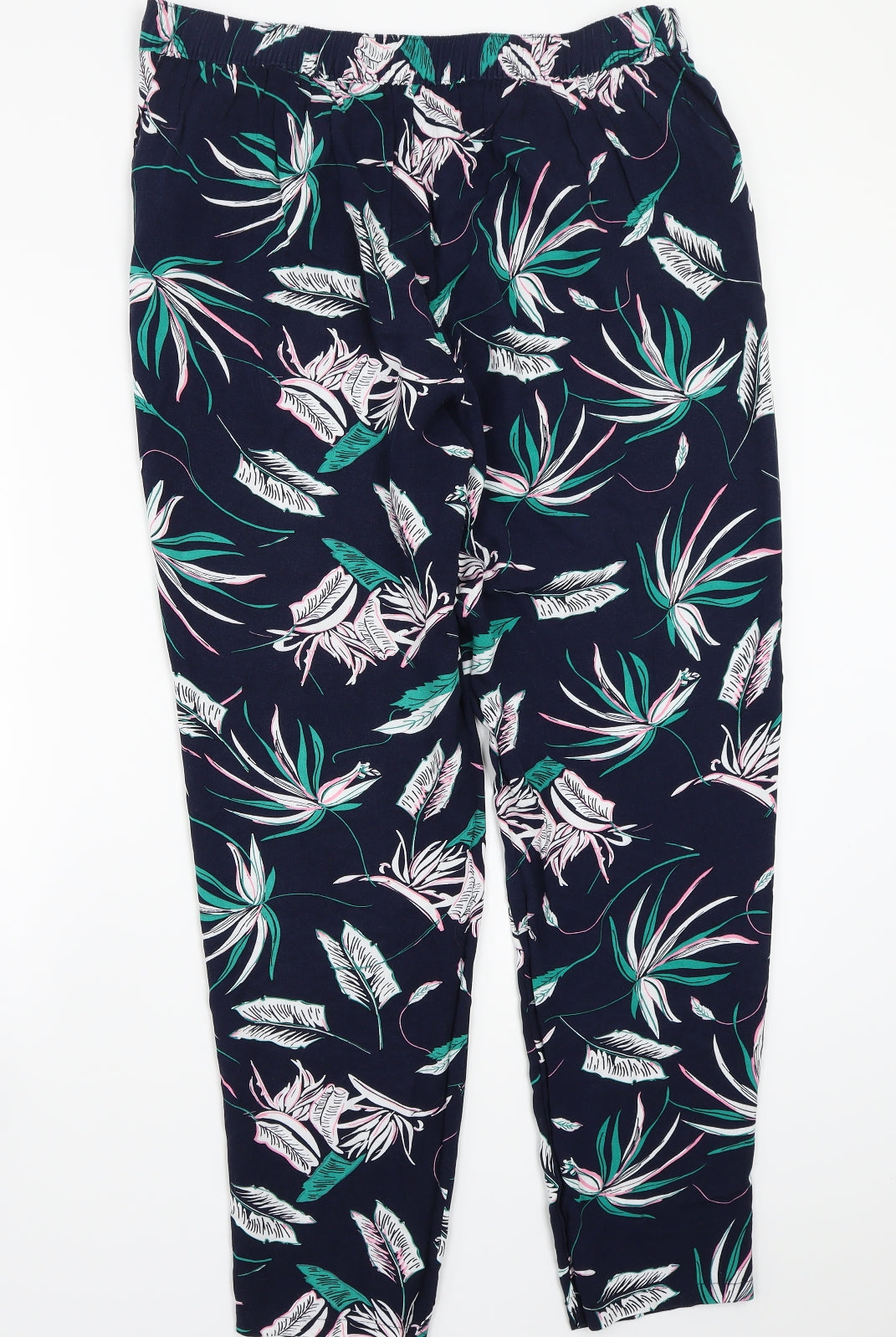 Papaya Womens Blue Floral  Bloomer Trousers Size 16 L28 in