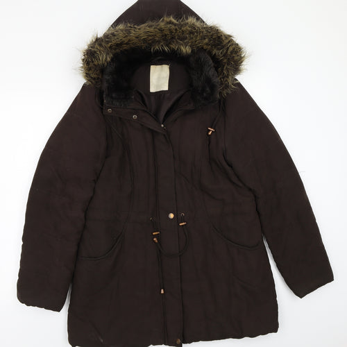 BHS Womens Brown   Jacket Coat Size 14