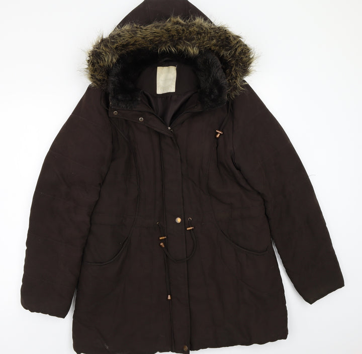 BHS Womens Brown   Jacket Coat Size 14