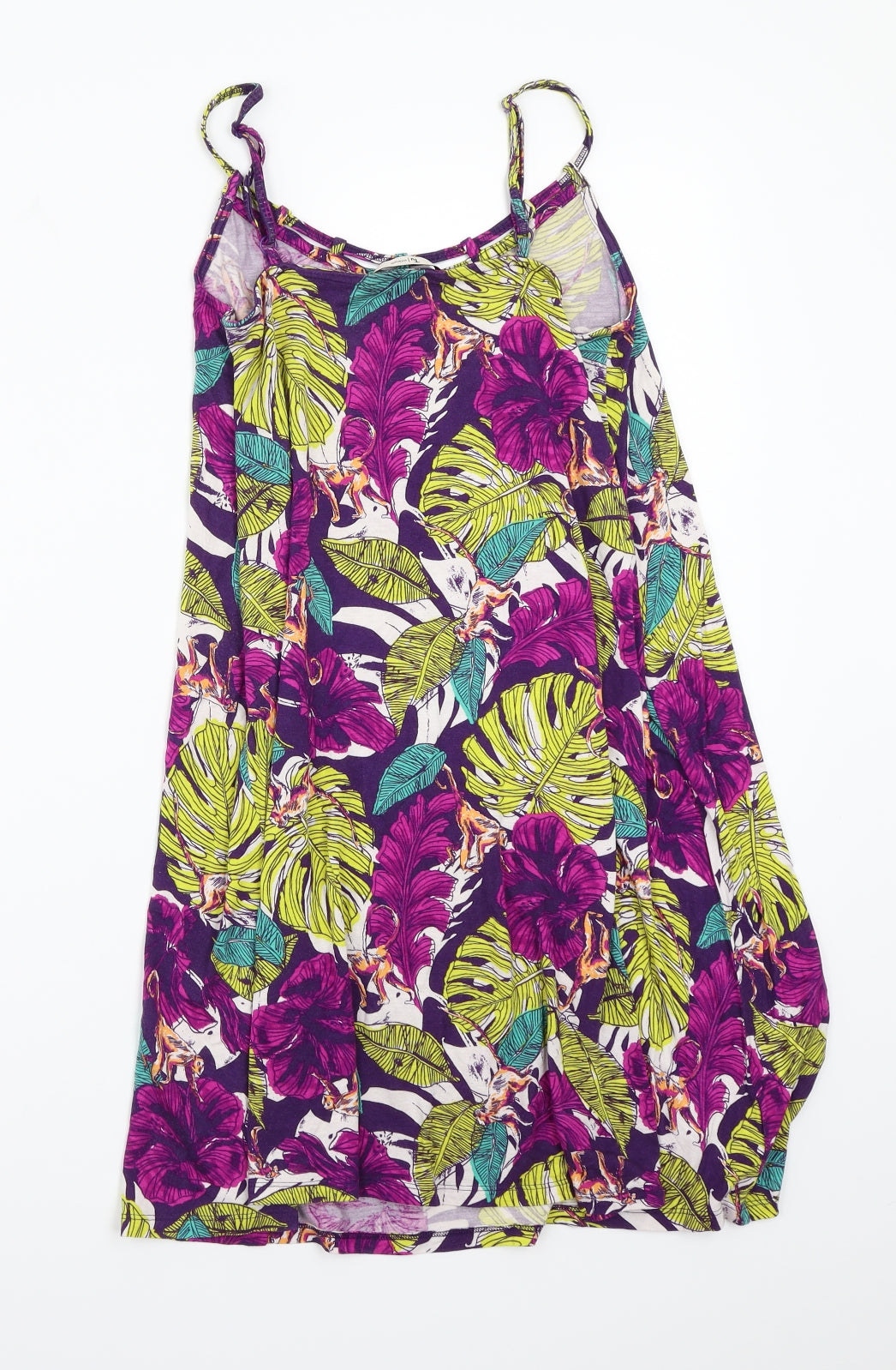 TU Womens Purple Floral  Basic Tank Size 8