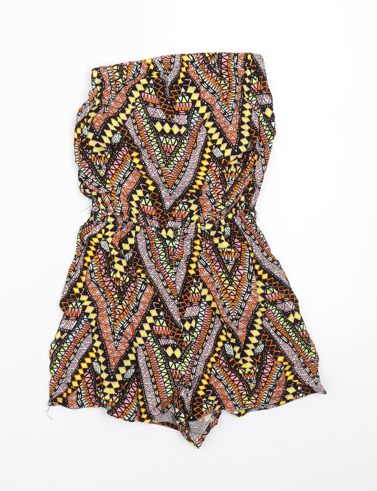 H&M Womens Multicoloured Geometric  Playsuit One-Piece Size 6
