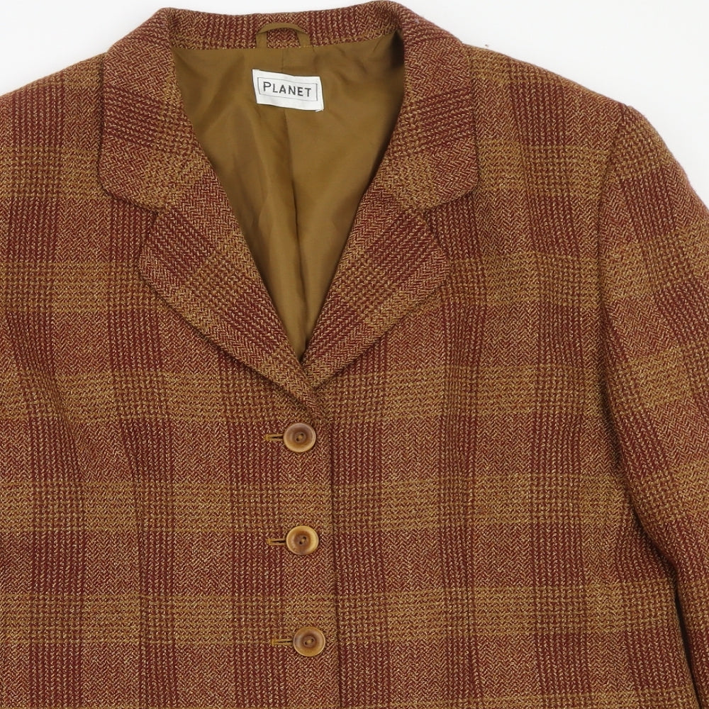 Planet Womens Brown   Jacket Suit Jacket Size 16