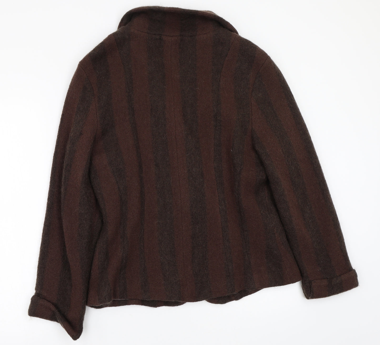 Per Una Womens Brown Striped  Jacket Suit Jacket Size 16