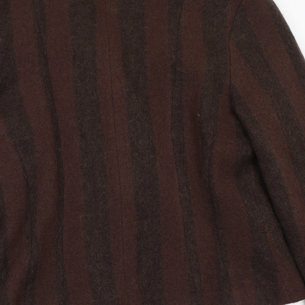 Per Una Womens Brown Striped  Jacket Suit Jacket Size 16