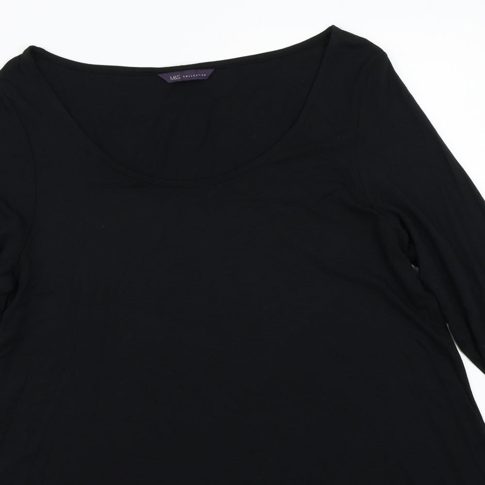 Marks and Spencer Womens Black   Basic T-Shirt Size 16