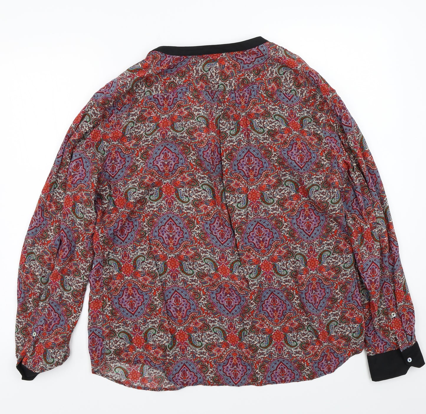 Zara Womens Multicoloured Paisley  Basic Blouse Size L